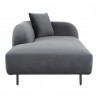 Moe's Home Collection Deleuze Chaise - Anthracite - Side Angle