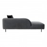 Moe's Home Collection Deleuze Chaise - Anthracite - Angle