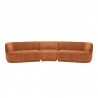 Moe's Home Collection Yoon Compass Modular Sectional - Fired Rust