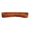 Moe's Home Collection Yoon Eclipse Modular Sectional Chaise Right Fired Rust