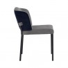 Sunpan Pearce Dining Chair Dark Grey-Abbington Navy - Side Angle