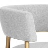 Sunpan Maestro Dining Armchair Belfast Heather Grey - Seat Closeup Top Angle