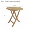 Anderson Teak Bahama 27" Bistro Round Folding Table dimension - Anderson Teak Bahama 27" Bistro Round Folding Table dimension