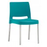Molded Polypropylene With Aluminum Legs Side Chair - JOI-AQUA