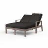 Laguna Double Chaise Lounge in Spectrum Carbon, No Welt - Front Side Angle