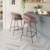 Josephine Counter Stool in Brown - Lifestyle