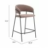 Josephine Counter Stool in Brown - Seat Dimensions - Josephine Counter Stool in Brown - Seat Dimensions