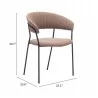Josephine Dining Chair in Brown-seat dimension - Josephine Dining Chair in Brown-seat dimension