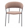 Josephine Dining Chair in Brown-front view 1