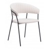 Josephine Dining Chair in Cream- side view 2