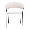 Josephine Dining Chair in Cream- front view 1