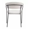 Josephine Dining Chair in Cream- Back view 2 - Josephine Dining Chair in Cream- Back view 2
