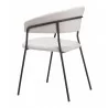 Josephine Dining Chair in Cream- Back view 3 - Josephine Dining Chair in Cream- Back view 3