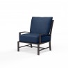 La Jolla Club Chair in Spectrum Indigo w/ Self Welt - Front Side Angle