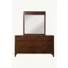 Alpine Furniture Carmel 7 Drawer Dresser, Cappuccino - Front Angle - Alpine Furniture Carmel 7 Drawer Dresser, Cappuccino - Front Angle