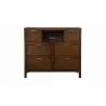 Alpine Furniture Carmel TV Media Chest, Cappuccino - Front Angle - Alpine Furniture Carmel TV Media Chest, Cappuccino - Front Angle