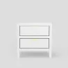 Alpine Furniture Carmel 2 Drawer Nightstand in White - Front - Alpine Furniture Carmel 2 Drawer Nightstand in White - Front