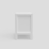 Alpine Furniture Carmel 2 Drawer Nightstand in White - Side