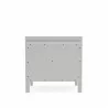 Alpine Furniture Carmel 2 Drawer Nightstand in White - Back - Alpine Furniture Carmel 2 Drawer Nightstand in White - Back