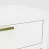Alpine Furniture Carmel 2 Drawer Nightstand in White - Drawer Close-up - Alpine Furniture Carmel 2 Drawer Nightstand in White - Drawer Close-up