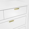 Alpine Furniture Carmel 7 Drawer Dresser In White - Shelf Close-up