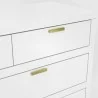 Alpine Furniture Carmel 7 Drawer Dresser In White - Shelf Close-up - Alpine Furniture Carmel 7 Drawer Dresser In White - Shelf Close-up