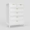 Alpine Furniture Carmel Chest in White - Angled View - Alpine Furniture Carmel Chest in White - Angled View