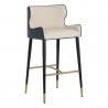 Sunpan Gianni Barstool - Dillon Cream-Dillon Thunder - Front Side Angle