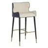 Sunpan Gianni Barstool - Dillon Cream-Dillon Thunder - Front Side Angle - Sunpan Gianni Barstool - Dillon Cream-Dillon Thunder - Front Side Angle