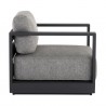 Sunpan Tavira Armchair Charcoal-Lanikai Salt and Pepper - Side Angle