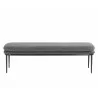 Sunpan Koffi Bench Gun Rey-Chacha Grey Antonio Charcoal - Front Angle - Sunpan Koffi Bench Gun Rey-Chacha Grey Antonio Charcoal - Front Angle