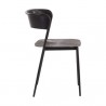 Sunpan Keanu Dining Chair - Gunmetal -  Side Angle