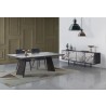 Bellini Italian Home Materia Dining Table 95" - Grey Black - Lifestyle