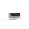 Manhattan Ottoman in Spectrum Carbon w/ Self Welt - Front Side Angle