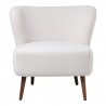 Moe's Home Collection Margot Accent Chair Vegan - Shearling Cream - Front Angle