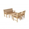 Anderson Teak Classic Bench with 2 Dining Armchair and Rectangular Coffee Table-6