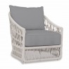 Dana Rope Club Chair in Canvas Granite w/ Self Welt - Front Side Angle