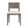 Sunpan Francis Dining Chair in Ash Grey-Linoso Ivory - Front Angle