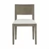 Sunpan Francis Dining Chair in Ash Grey-Linoso Ivory - Front Angle - Sunpan Francis Dining Chair in Ash Grey-Linoso Ivory - Front Angle