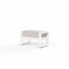 Newport Ottoman in Canvas Natural, No Welt - Front Side Angle - Newport Ottoman in Canvas Natural, No Welt - Front Side Angle