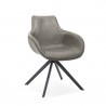 ellini Modern Living August Arm Chair Brown, Light Grey, Front Side Angle