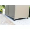 Alfresco Home the Yacht Small RTA Aluminum Storage/Cushion Cabinet - Sand Dollar - Base Angle - Alfresco Home the Yacht Small RTA Aluminum Storage/Cushion Cabinet - Sand Dollar - Base Angle