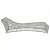 Sunset West Miami Cushionless Chaise - Front Angle - Sunset West Miami Cushionless Chaise - Front Angle