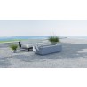 Sunset West Gravelstone Rectangular Fire Table w/ Glass Surround