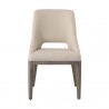 Sunpan Estrada Dining Chair in Light Grey Oak - Mainz Cream - Front Angle