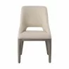 Sunpan Estrada Dining Chair in Light Grey Oak - Mainz Cream - Front Angle - Sunpan Estrada Dining Chair in Light Grey Oak - Mainz Cream - Front Angle