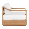 Sunpan Tahiti Swivel Lounge Chair - Stinson White - Side Angle