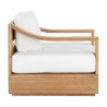 Sunpan Tahiti Swivel Lounge Chair - Stinson White - Side Angle