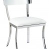 Sunpan Maiden Dining Chair - White - Set of Two - Front Side Angle