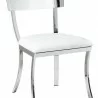 Sunpan Maiden Dining Chair - White - Set of Two - Front Side Angle - Sunpan Maiden Dining Chair - White - Set of Two - Front Side Angle